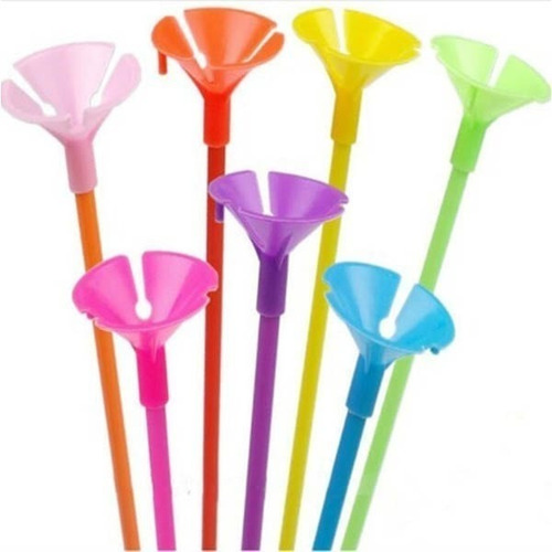 Imagen 3 de 7 de Palitos Para Globos Multicolor 40cm Por 10 Unidades