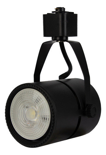 22x Spot Trilho Eletrificado Preto Lâmpada Par20 + Led 7w Estrutura Preto Com Led Quente 127/220V