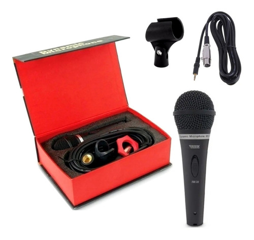 Super microfone Novik para cantar com pipeta de cabo cor preta