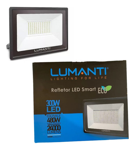 Refletor Led 300w 5500k Branco Frio Lumanti - Kit C/ 2 Unid.