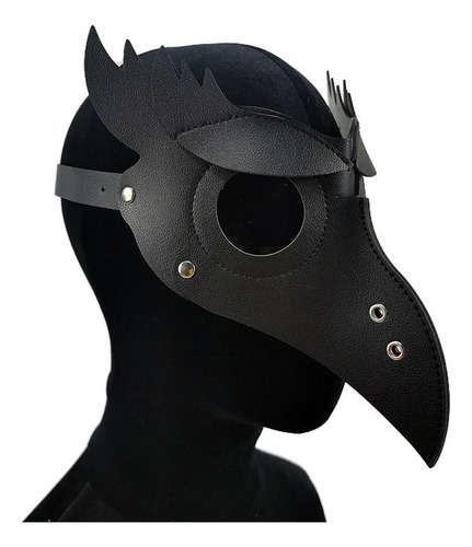 Máscara Doctor Peste Halloween Cosplay Color Negro Diseño One Size