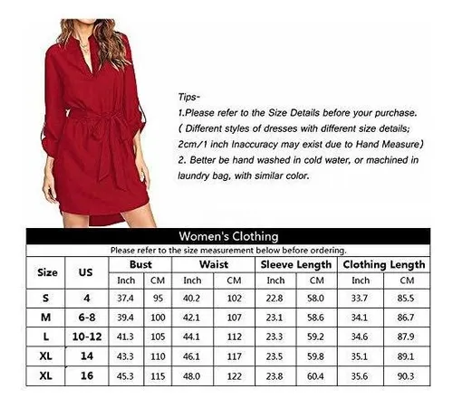 Kenoce Vestido Camisero Para Mujer Con Cuello En V Liso Liso