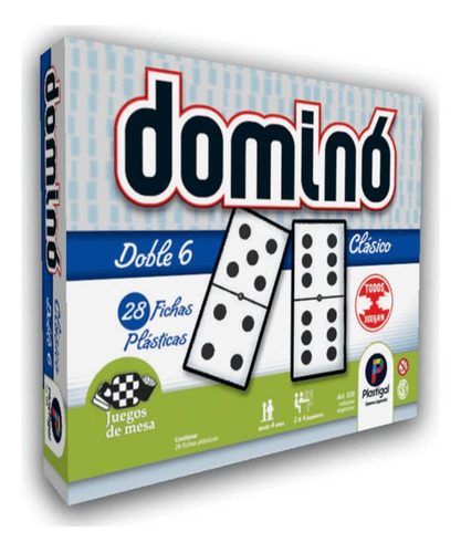 Domino Clasico Plastigal Doble 6 Juego De Mesa Familiar 320