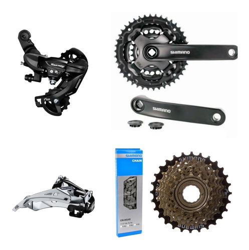 Set Grupo Transmision Shimano 21vel Completo Mtb-oscar Bike 