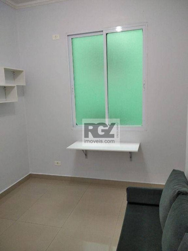 Imagem 8 de 25 de Kitnet Com 1 Dormitório À Venda, 25 M² Por R$ 210.000,00 - José Menino - Santos/sp - Kn0137