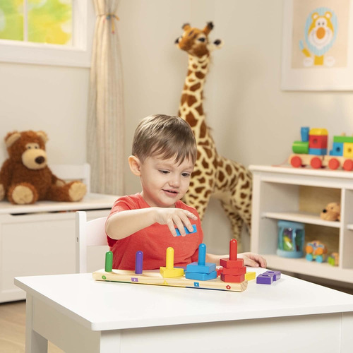Melissa Doug Stack And Sort Board - Juguete Educativo De Mad