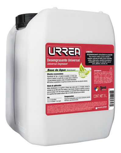 Desengrasante Base Agua 5l Urrea Eco15