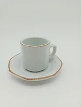 Comprar Seis Pocillos Café Modelo Octogonal Filete Oro Tsuji C\u002Fplato