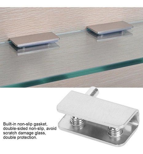 Qa1 10pcs Acero Inoxidable Abrazadera De Vidrio Soporte De