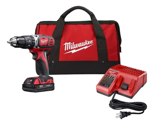 Taladro Atornillador Percutor Milwaukee 2607-159ax Con Bolso