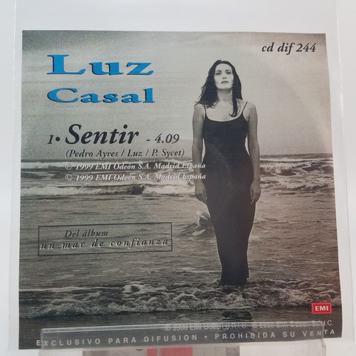 Luz Casal - Sentir - Cd Single - Ex