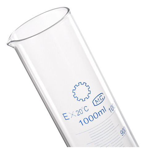 Probeta Vidrio Graduada Base Plástica 1000ml