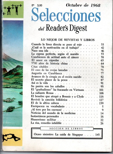 Selecciones Del Reader´s Digest Nº335 Octubre 1968