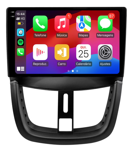 Multimidia Peugeot 207 9p Android Carplay 4/64gb + Ré