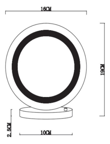 Lampara De Mesa Gingol Moderna Bronce Click & Light