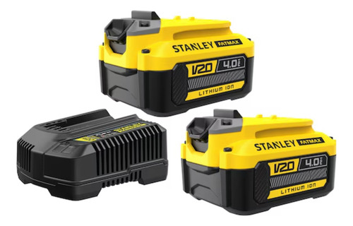 Kit Pinador 18g C/ 2 Baterias 4ah + 1 Carregador 20v Stanley