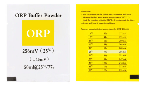 Sachê Solução Calibração Medidor Orp 256mv Agua Hidrogenio