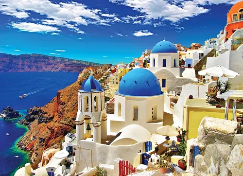 Puzzle De 1000 Piezas, Oia Santorini En Grecia