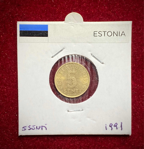 Moneda 5 Sentí Estonia 1991 Km 21