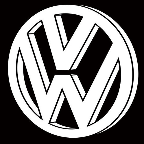 Calco Ploteo Logo Insignia Volkswagen Efecto 3d 18 Cm.