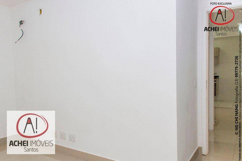 Imagem 28 de 30 de Apartamento Com 2 Dormitórios, Sala Com Sacada, Lazer Completo, 1 Vaga À Venda, 64 M² Por R$ 455.000 - Marapé - Santos/sp - Ap10953