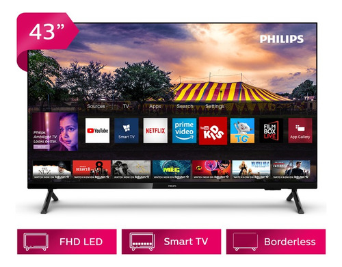 Televisor Philips Smart Tv 43'' Led Full Hd Hdr10 60hz