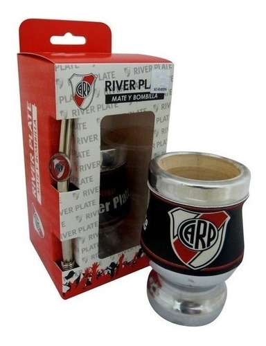 Imagen 2 de 5 de Mate Con Bombilla En Caja Futbol Ar1 933 Ellobo