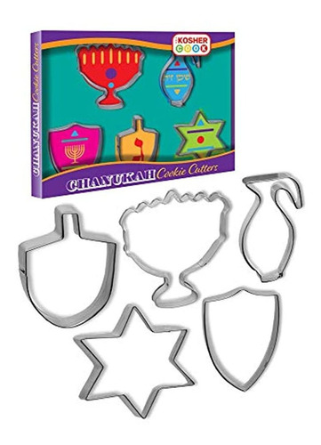 Cortadores De Galletas De Hanukkahr Juego De 5 Piezas: Corta