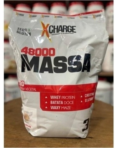 Hipercalórico Massa X-charge Batata Doce 3kg Sabor Paçoca