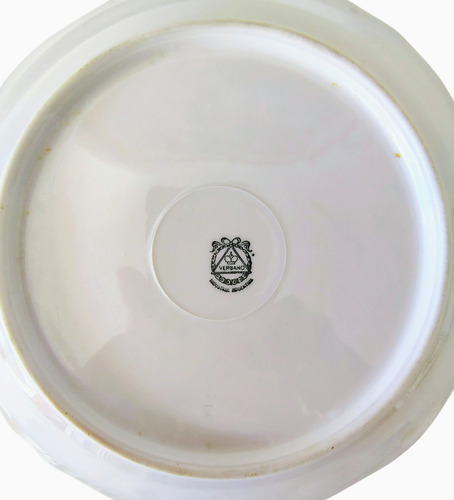 Dos Platos De Postres De Porcelana Verbano 20 Cm Blanco Floreado (Usado)