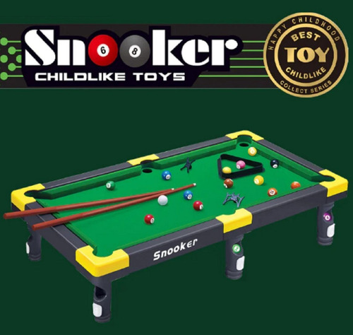 Mini Billar Para Pequeños, Mesa De Pool Snooker De Niño Paño