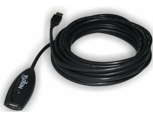 Imagen 1 de 5 de Cable Prolongador Extension Usb 2.0 Nisuta Mallado 5mts