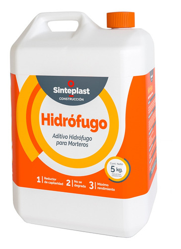 Imagen 1 de 10 de Hidrofugo Aditivo 5 Kg Sinteplast De Mortero Pisos Paredes