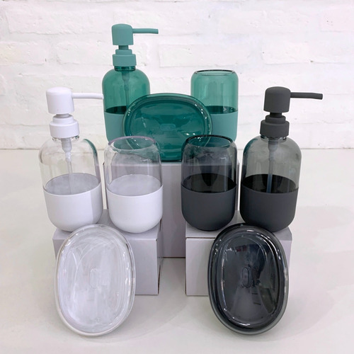 Dispenser + Portacepillo + Jabonera Angie Acrilico Ether