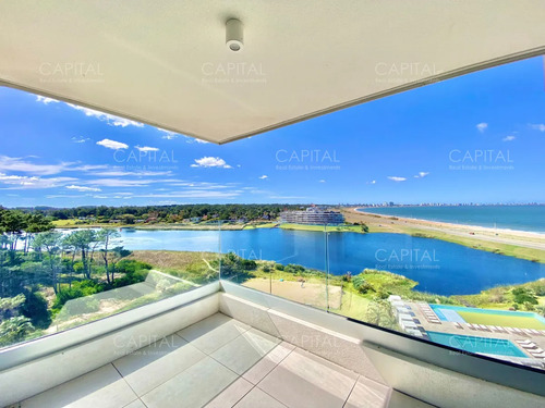 Apartamento En Venta A Estrenar De Tres Dormitorios En Poseidon Laguna, Punta Del Este