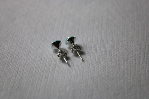 Brincos Zircônia Redonda 7mm Prata 925 Azul Claro