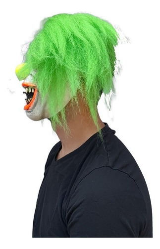 Máscara De Payaso Wild Neon Clown Efecto Neón Disfraz Payaso Color Blanco Mascara de payaso neon
