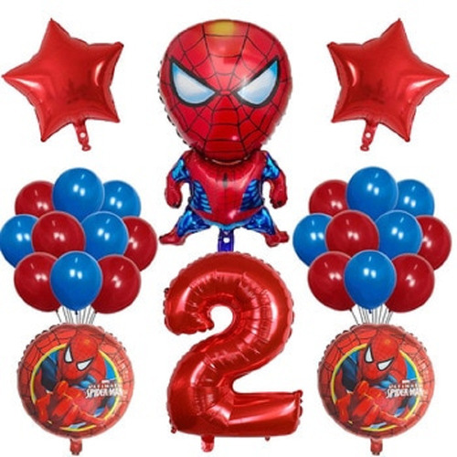 Set De Globos Hombre Araña Fiestas Y Cumpleaños