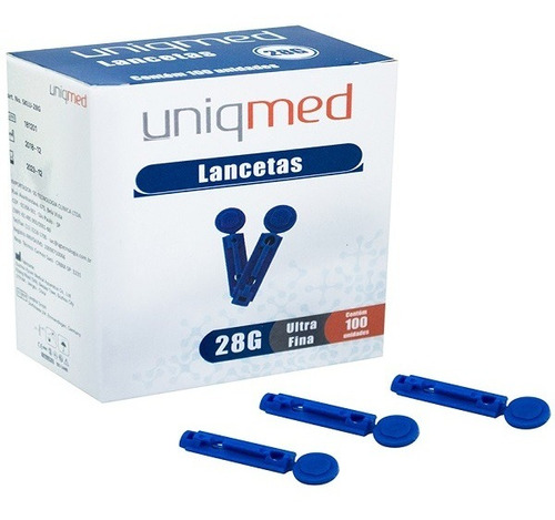 Lanceta Simples 28g (ultra Fina) C/ 100 Uniqmed