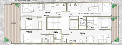 Imagen 5 de 11 de Barrio Naon-balcon Aterrazado-2 Baños