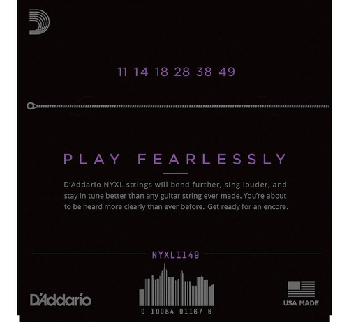 Imagen 2 de 7 de D'addario Nyxl1149 Medium Cuerdas Guitarra Eléctrica