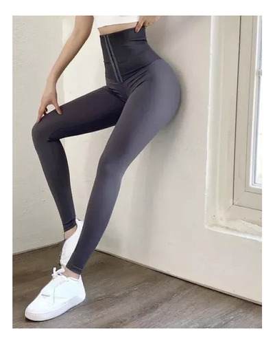 Pantalones/leggings De Yoga Elásticos De Cintura Alta Mujer