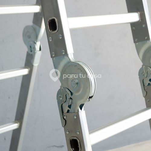 Imagen 6 de 10 de Escalera Multifuncion Aluminio /acero 4x3 Articulada 12 Esc