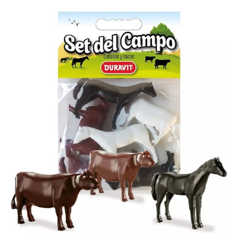 Duravit 630 Set Del Campo Caballos Vacas Animales Plastico