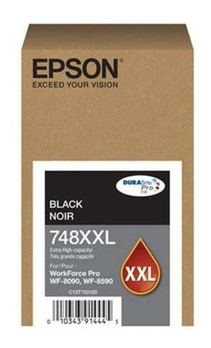 Cartucho Epson Modelo T748xxl Negro, Para Wf-6090, Wf-6590,