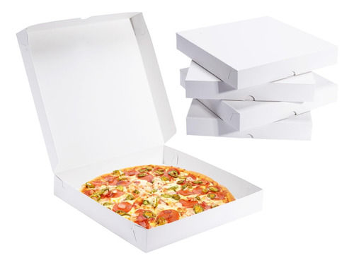 Huoshange Caja De Pizza Blanca Fina, 12 X 12 X 2 Pulgadas, 1