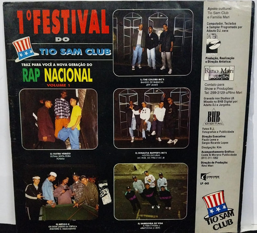 Vinil - Festival Do Tio Sam Club - Rap Nacional Volume 1 (Usado)