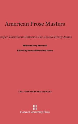 Libro American Prose Masters - Brownell, William Crary