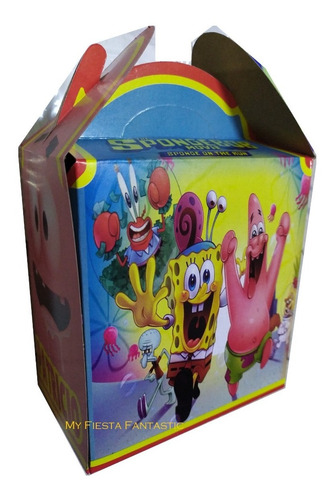 Imagen 7 de 7 de Bob Sponja & Patricio Paq 80 Cajitas Dulceras Feliz Bolo Jr