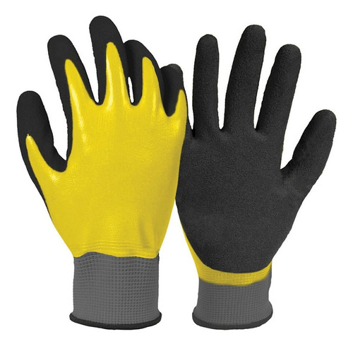 Guantes De Trabajo Impermeables Nitrilo, Unitalla, Amarillos